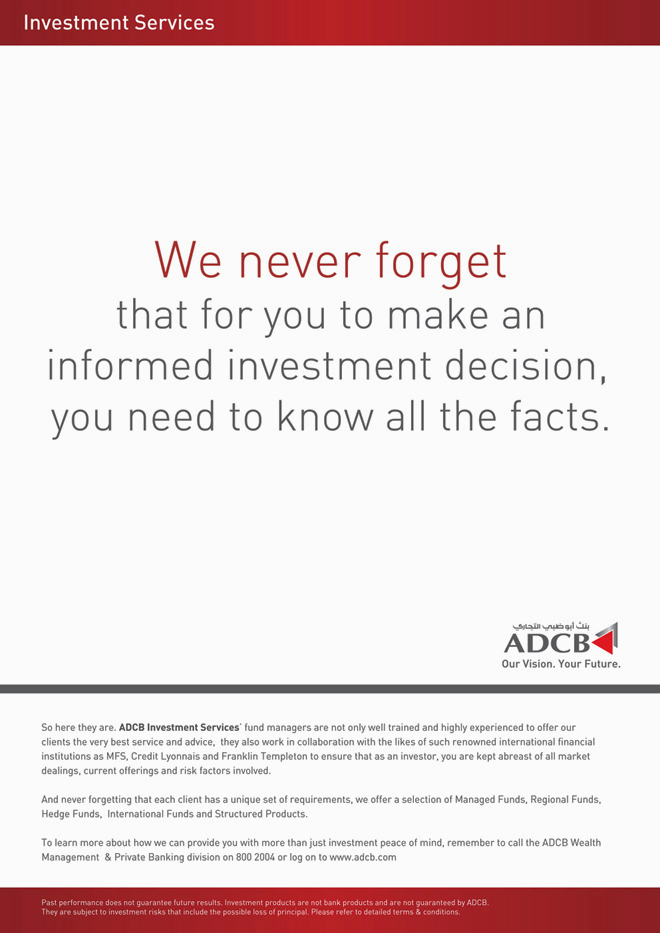 Abu Dhabi Commercial Bank - 'Never Forget'