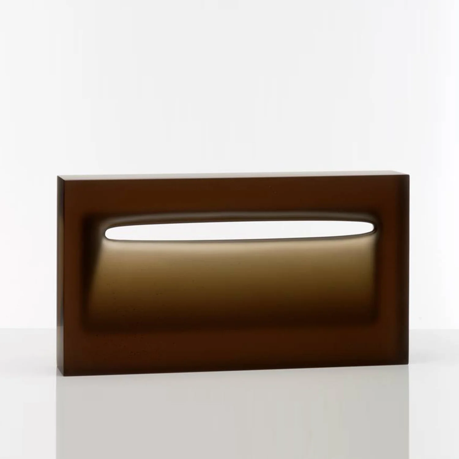 Richard Whiteley, SOLD Envelop , 2010, cast glass, H 30 x W 60 x D 11.5 cm