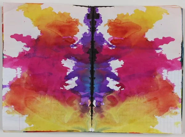 Sigmar Polke , Untitled (Rorschach) ( Ohne Titel (Rorschach) ) (circa 1999). Private Collection. Photo: Alistair Overbruck © 2014 Estate of Sigmar Polke/ Artists Rights Society (ARS), New York / VG Bild-Kunst, Bonn.