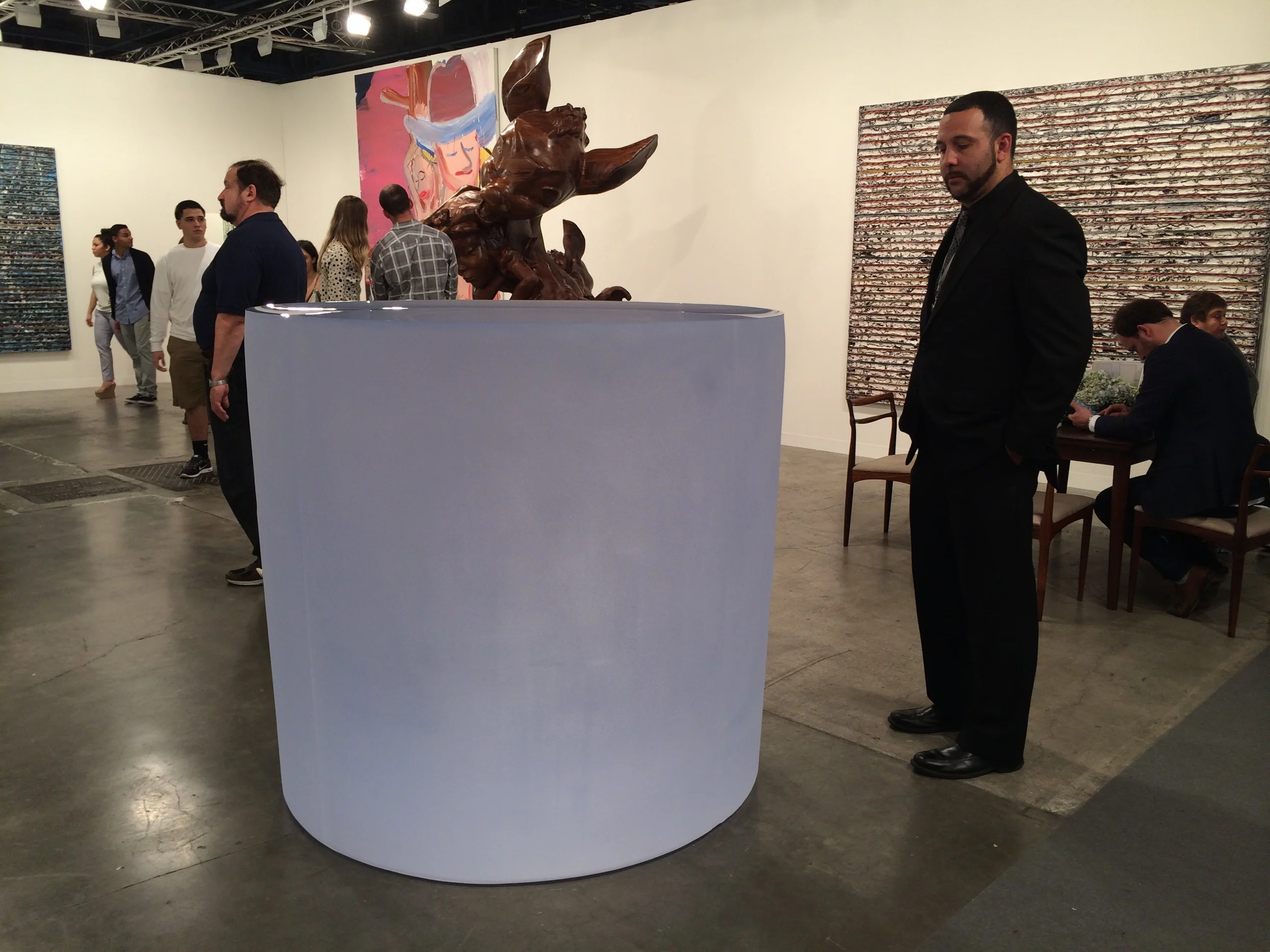 Roni Horn's $3.5 million, 10,800-pound lead glass sculpture is at Hauser & Wirth's booth at Art Basel Miami Beach, is said to have taken 18 months to make.