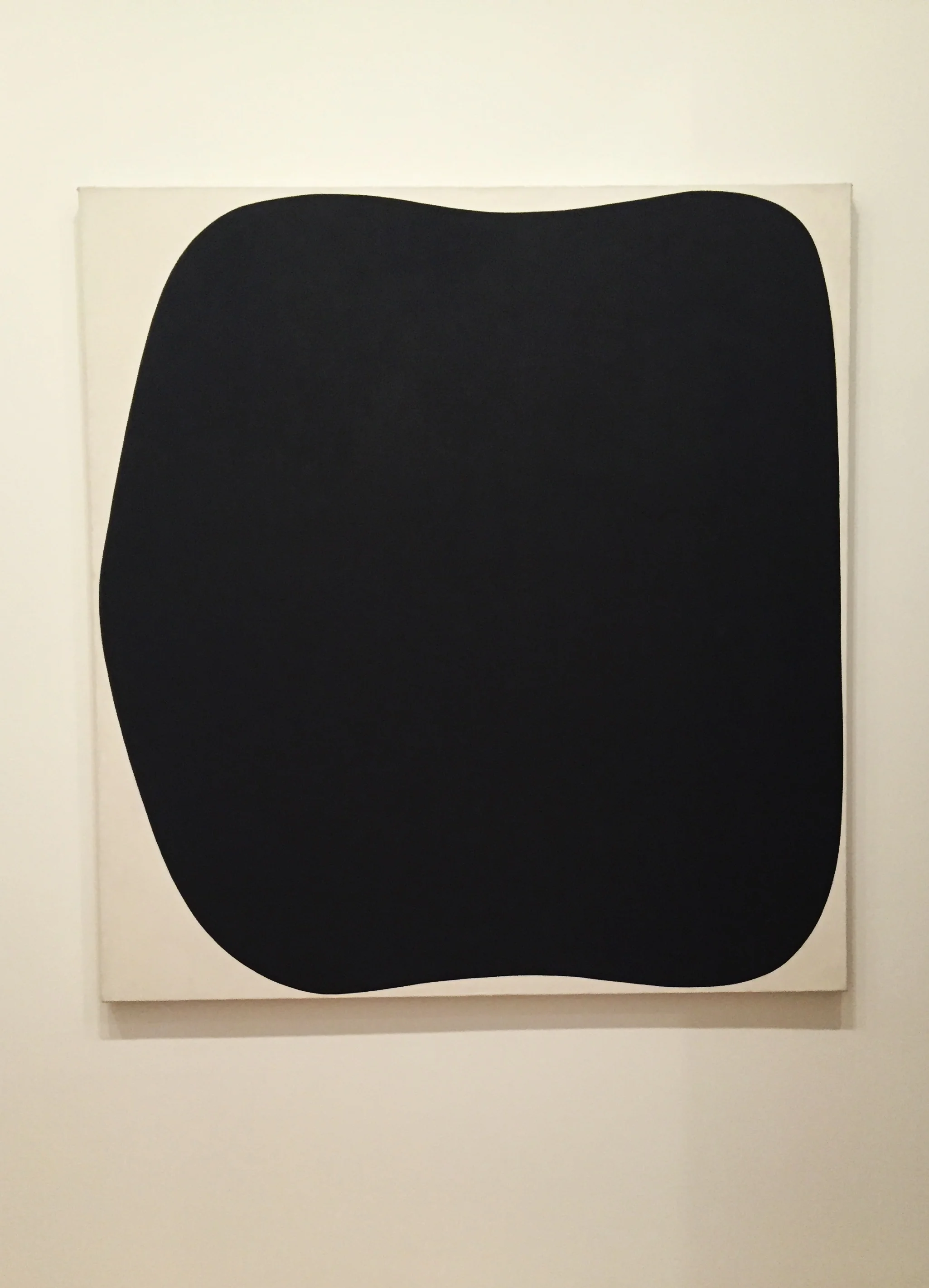 Ellsworth Kelly (American, 1923) wanted us to see form and relationships when looking at his work. He named this work, "Black Ripe" (1955, oil on canvas), after visiting the studio of his buddy, Alexander Calder.