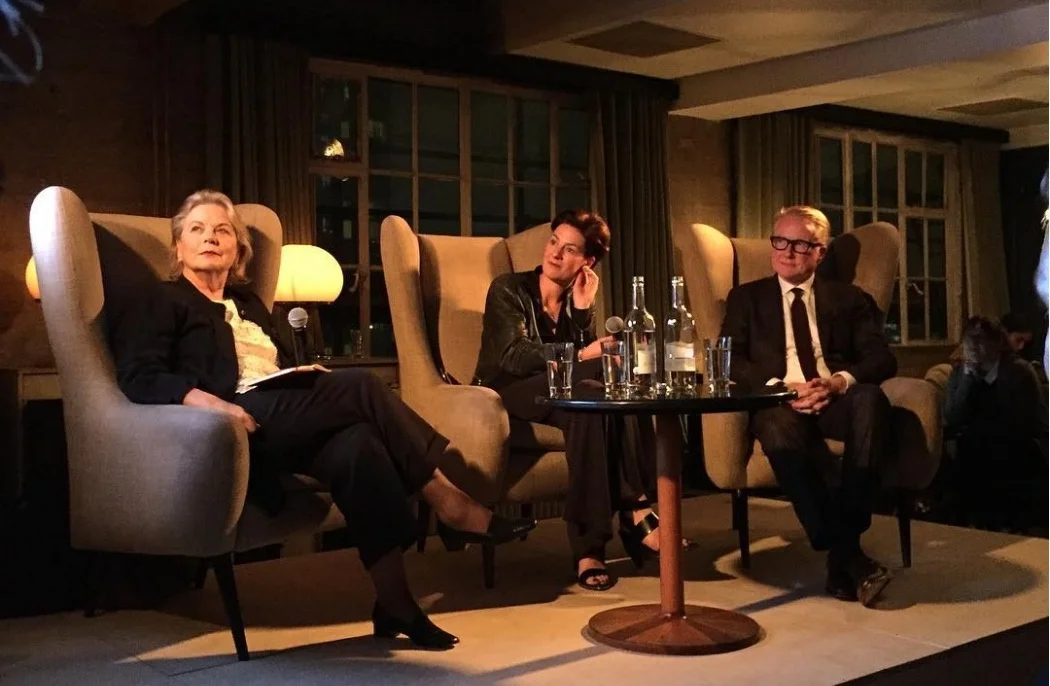 Anna Somers Cocks,&nbsp;Beth Greenacre, and David Roberts at Shoreditch House, London. Photo by @taniaasbaek, via Instagram.