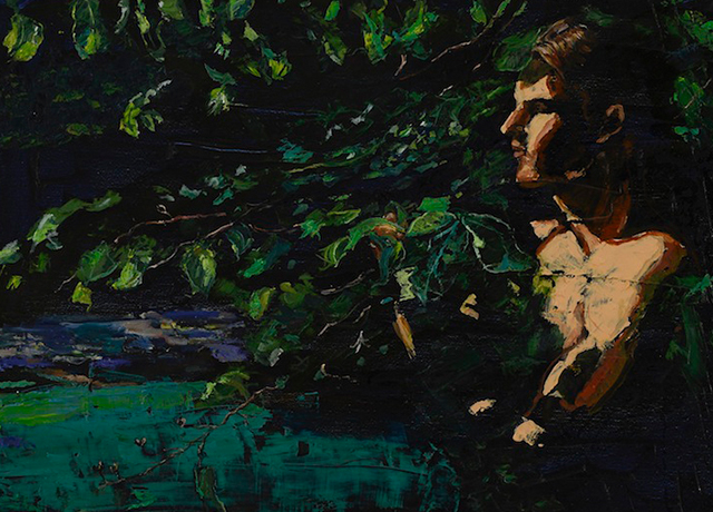 " Feel of Leaves " by Michelle Rogers, 2015, oil on canvas, Jenn Singer Gallery