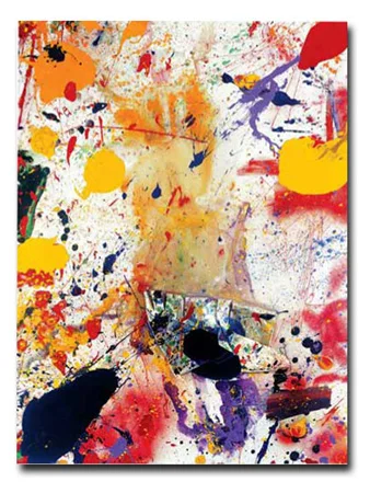 Sam Francis. Untitled, 1990, collage and acrylic on canvas. 245 x 183 cm