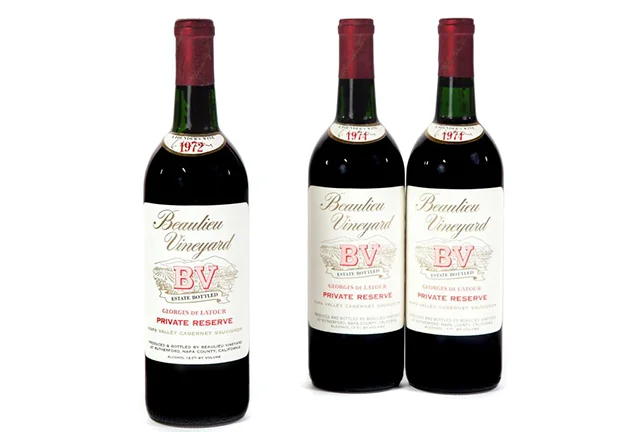 1974 Bealieu Vineyard BV Georges de Latour Private Reserve Cabernet Sauvignon, Garth's Auctioneers &amp; Appraisers (November 11, 2016)