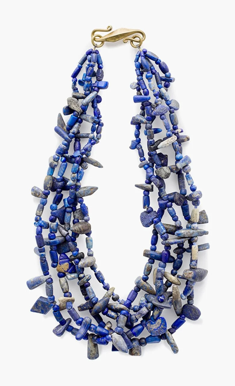 A Bactrian lapis lazuli multi-strand bead necklace . Circa late 3rd–early 2nd millennium B.C. 15⅜ in (39 cm) long. Estimate: $2,500-3,000. This lot is offered in Ancient Jewelry: Wearable Art , 29 November–8 December 2016, Online