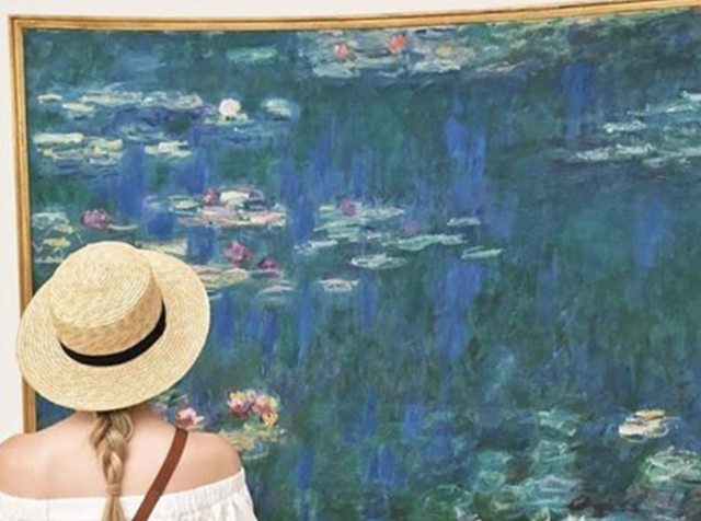 " Les Nymphéas " by Claude Monet at The Musée de l’Orangerie. Photo courtesy of The Musée de l’Orangerie via Instagram .