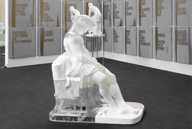 Work by Oliver Laric, Tanya Leighton Gallery at Paris Internationale 2016. Photo courtesy ofParis Internationale via Instagram.