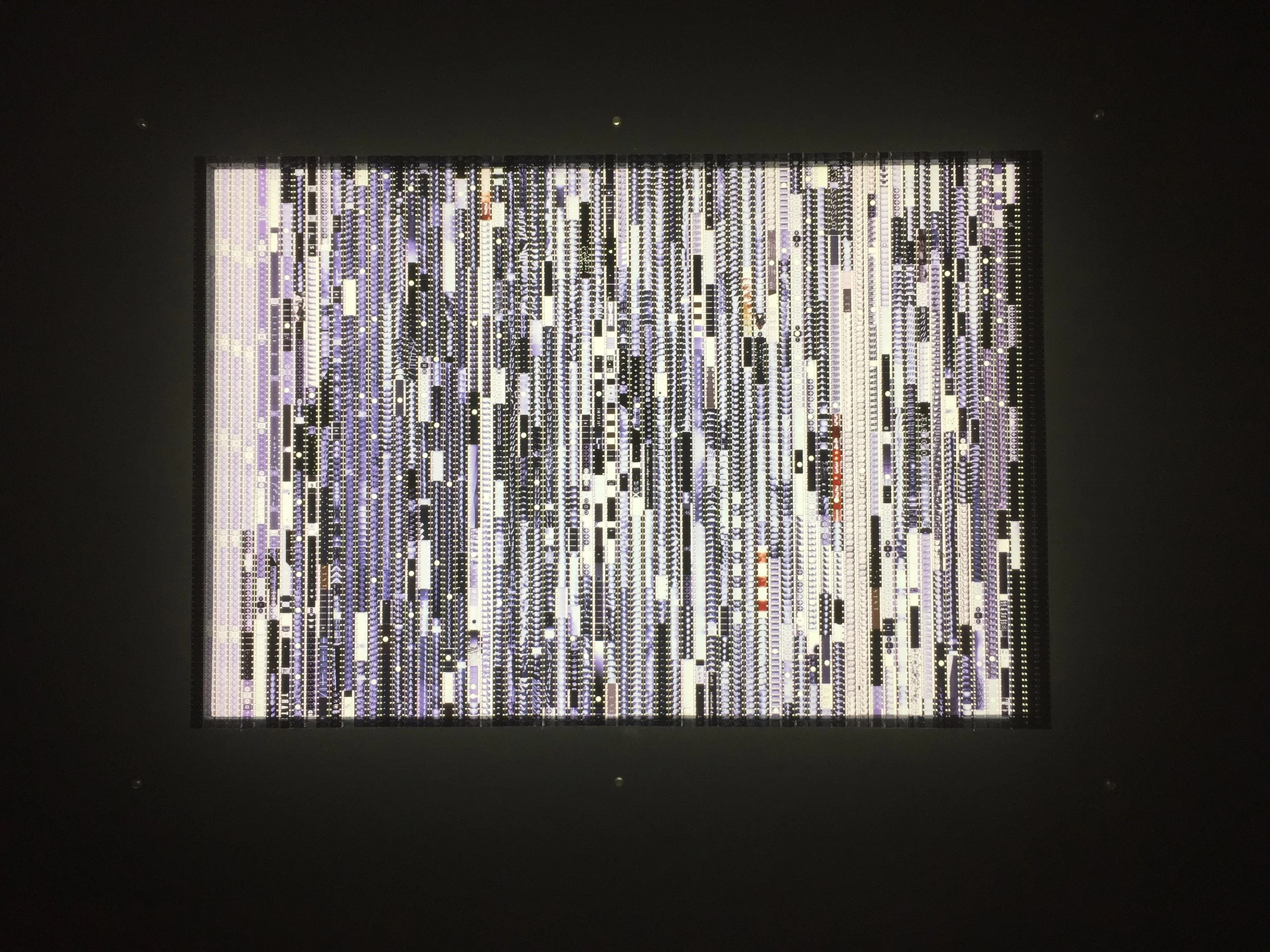 Bruce Conner. Cosmic Ray, 1961. 16 mm color filmstrips with Plexiglas. 