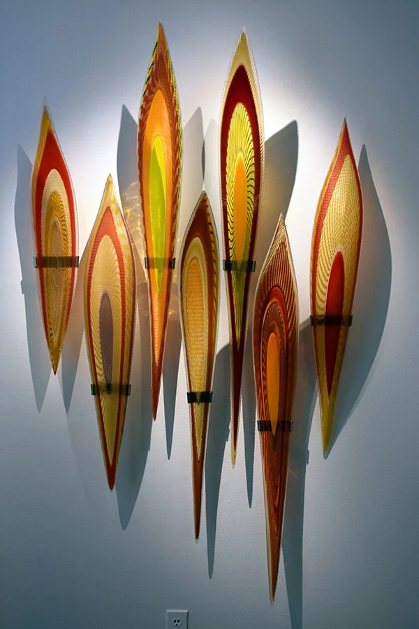   Masai  (7 piece); 80 x 46.5 x 14 inches; blown glass 