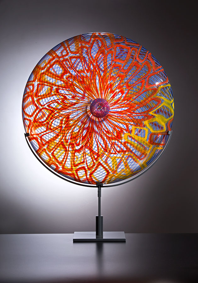   Ombelico , 2015; 23.5 x 23.5 x 10 inches; blown glass with stand 