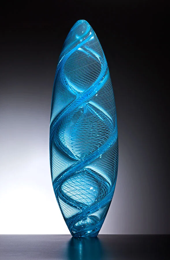   Spirale , 2016; 22 x 7.25 x 7.25 inches; blown glass 