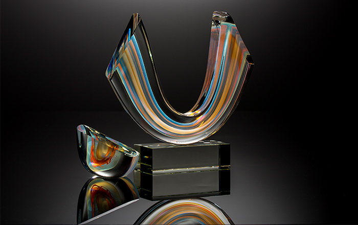 " Rocker #7 " by Harvey Littleton, 1986, Habatat Galleries (April 2014)