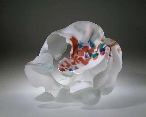 "IGS III Series #1" by Marvin Lipofsky (American, 1938-2016), 1988-93, Novy Bor, Czechoslovakia, blown and engraved glass, 15 x 20 in. (38.1 x 50.8 cm.), collection of the Metropolitan Museum of Art. Purchase, Drs. Judith and Martin Bloomfield, The …