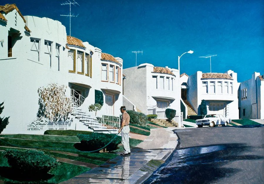 Robert Bechtle (American, b.1932). San Francisco Nova, 1979. Oil on canvas, 46 in. x 69 in. SFAC 28
