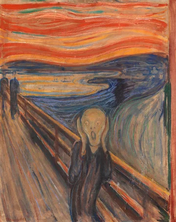 Edvard Munch, The Scream, 1893. Image via Wikimedia Commons.