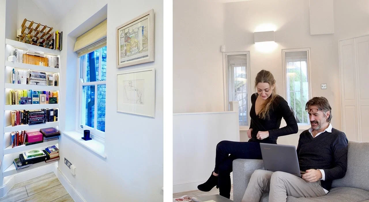 Andrew Pringle, Study for a Henge no. 27, 2003 (above) and Mary Potter, Woman in Armchair. Images: © Eliza O’Hara