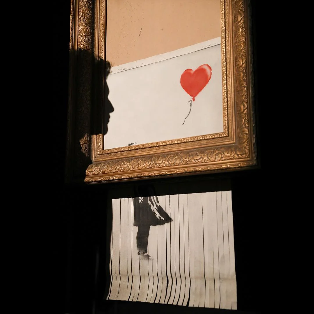 Banksy’s Love Is in the Bin (2018). Courtesy of Sotheby’s.