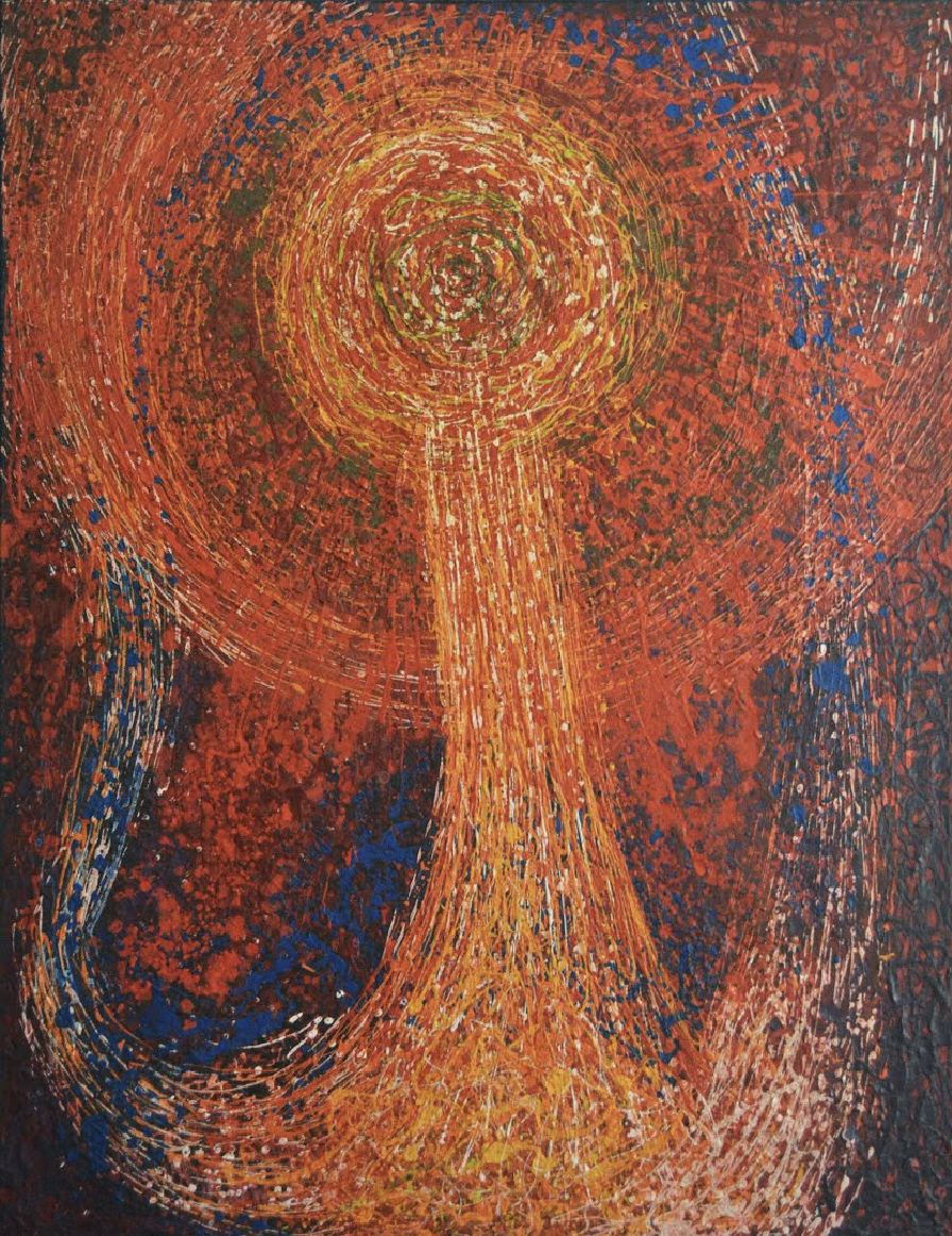 Lloyd Henri "Kiva" New. Untitled Abstract, 1967. Dimensions: 47 x 38 in. Paint on canvas.