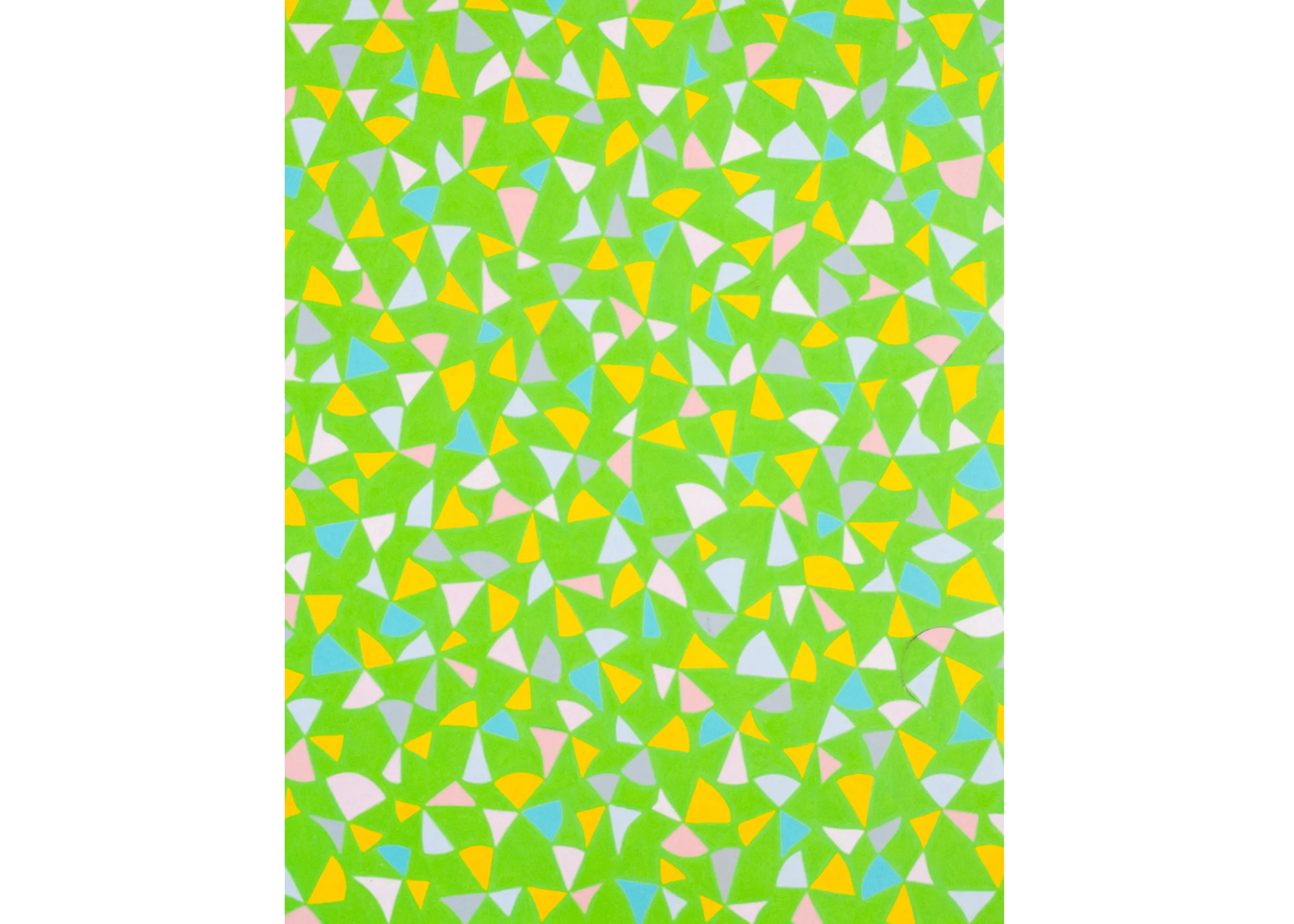 Untitled (Seirpinski Matrix), 2011, color pencil on paper, 22 x 16 in.