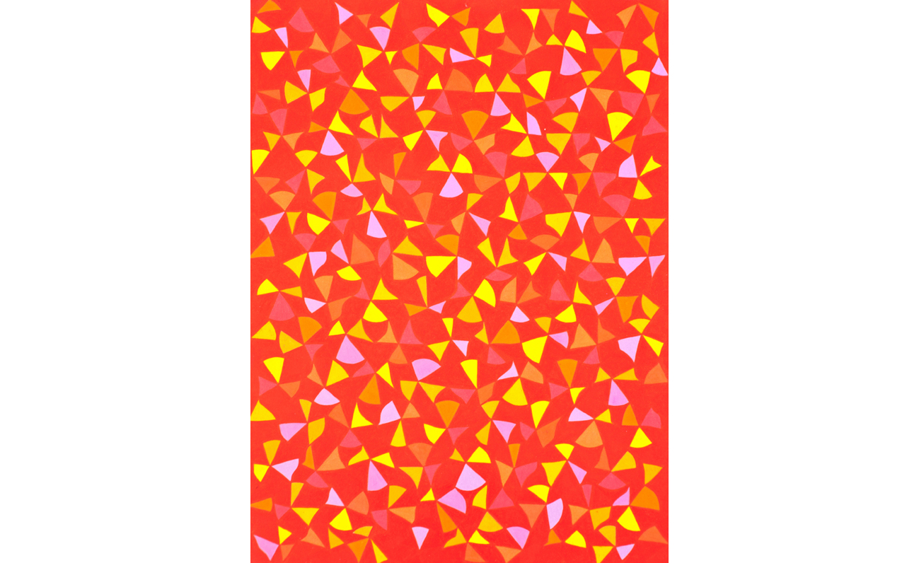Untitled (Seirpinski Matrix), 2012, color pencil on paper, 22 x 16 in.