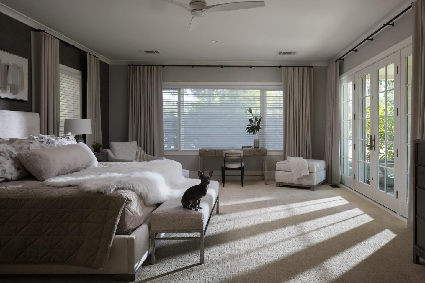 A dream bedroom by any measure, this serene space designed by @amyondesign is even more special paired with the bathroom remodel in my previous post. What a perfect retreat for relaxing and recharging.

#BedroomDesign #InteriorDesignCommunity #Interi