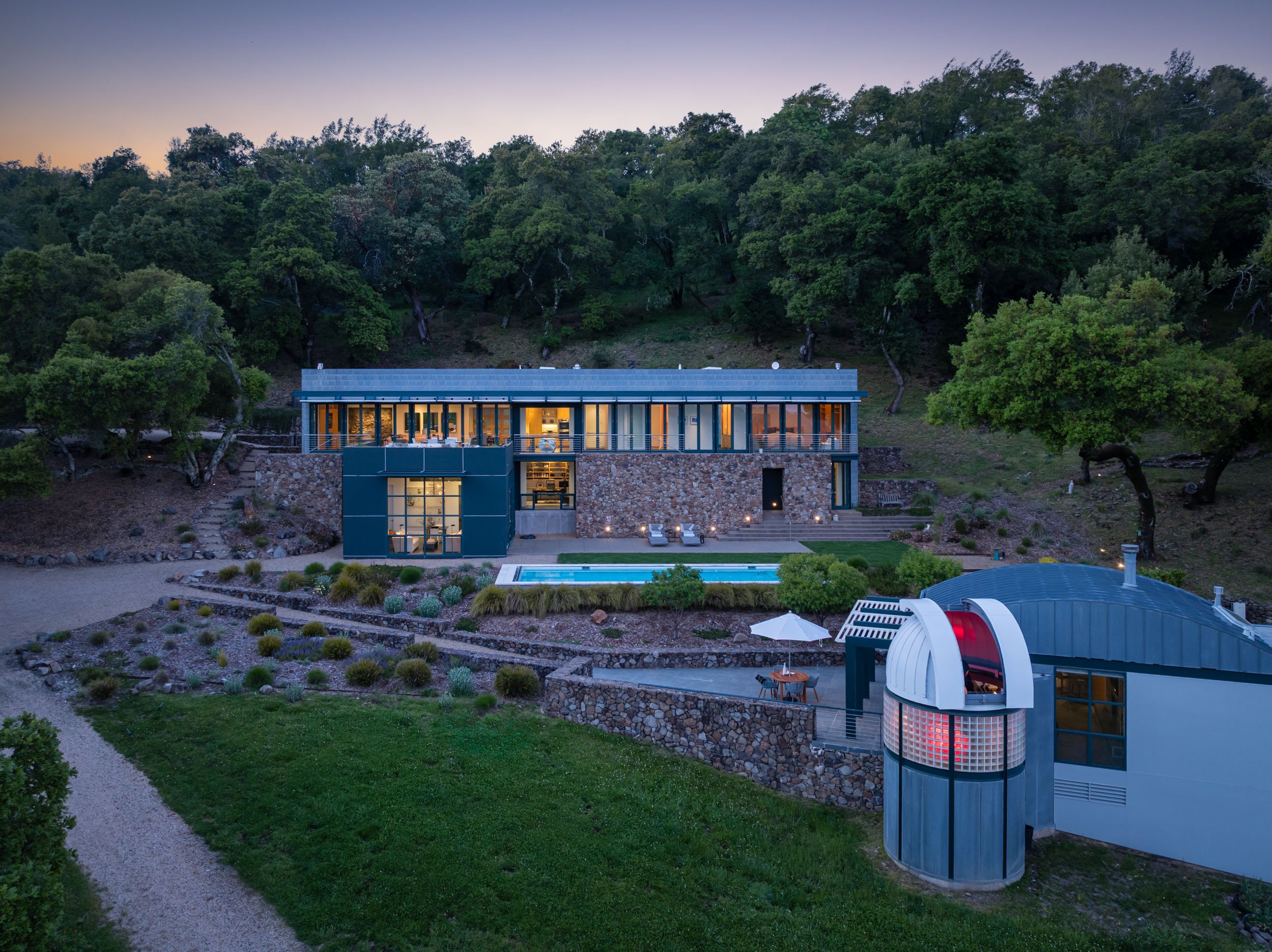 Photographing a Hilltop Estate with an Observatory