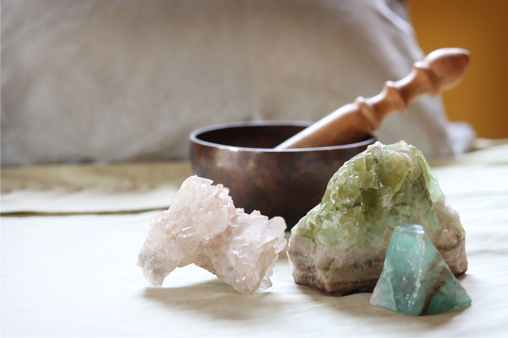 Singing Bowl, Crystals, Crystal Healing, Reiki, Energy Healing, Green Calcite