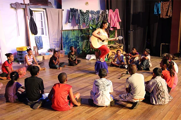 Rebecca Xavier performing at The Guyana Foundation concert