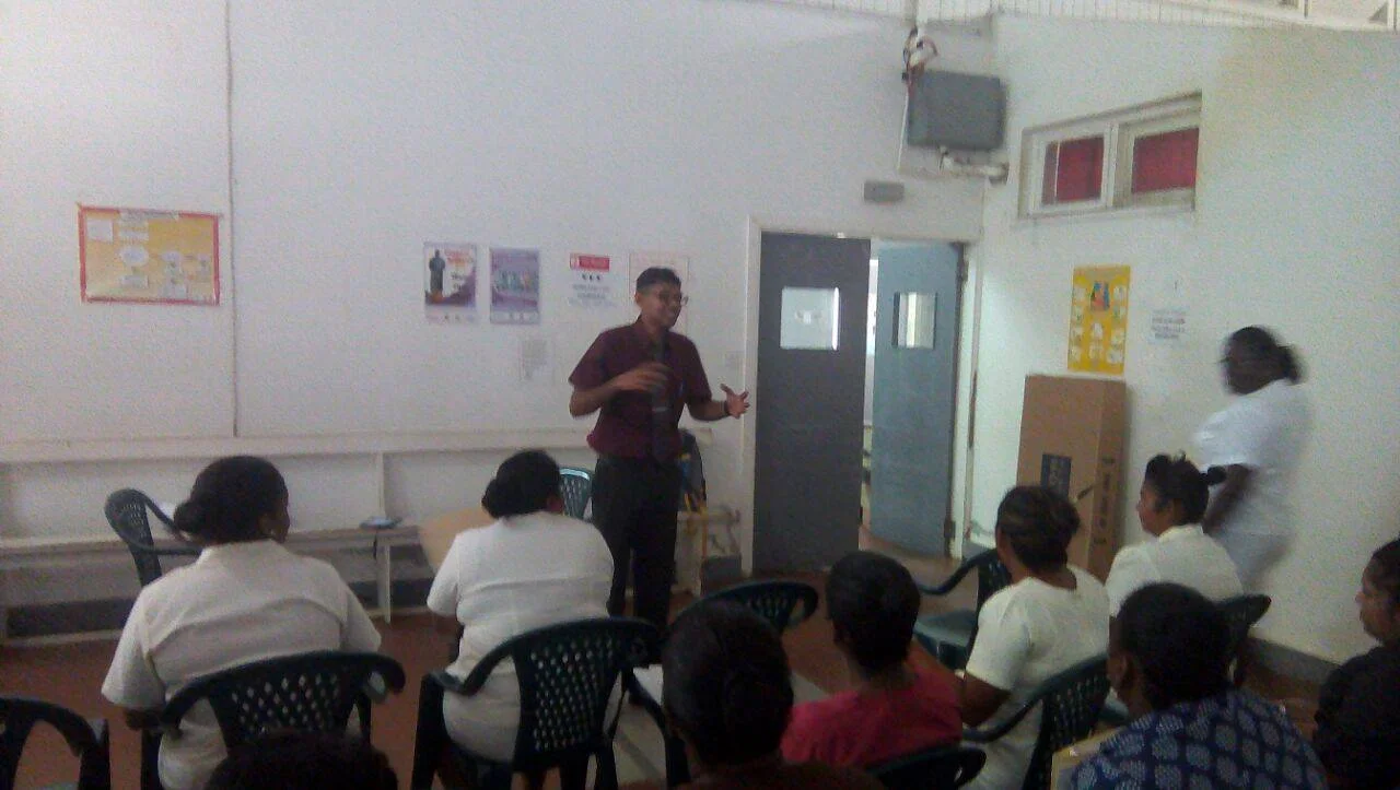 One of the Health Care Providers conducting a workshop session on Day 1, Monday 5th December.