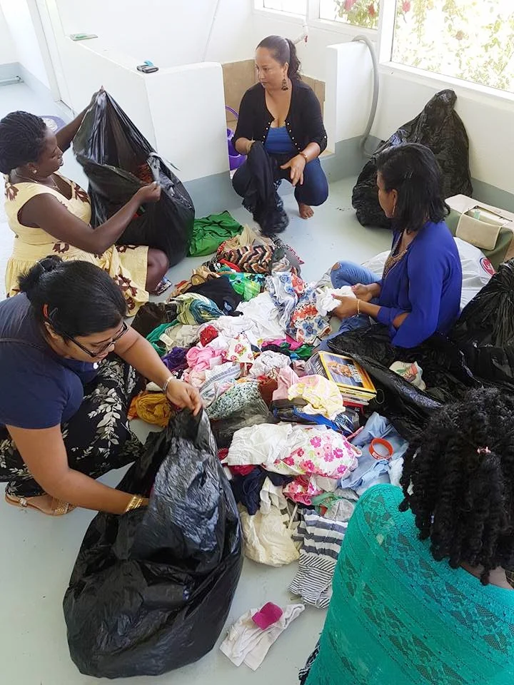 Volunteers came together at our Headquarters in Hague to pack donations of clothing to send into the devastated flooded communities in the Potaro-Siparuni, Region No. 8 - 28th May 2017