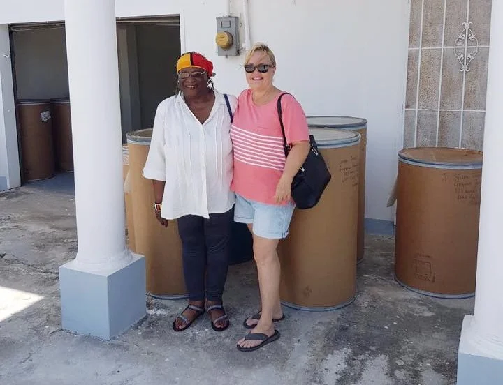 Ms. Francis Yvonne Jackson with the Managing Director of the Guyana Foundation, Susan Isaacs.