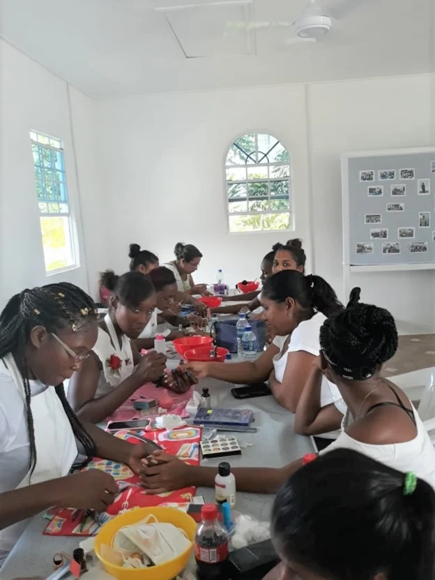 Cosmetology class at the Sunrise Center.