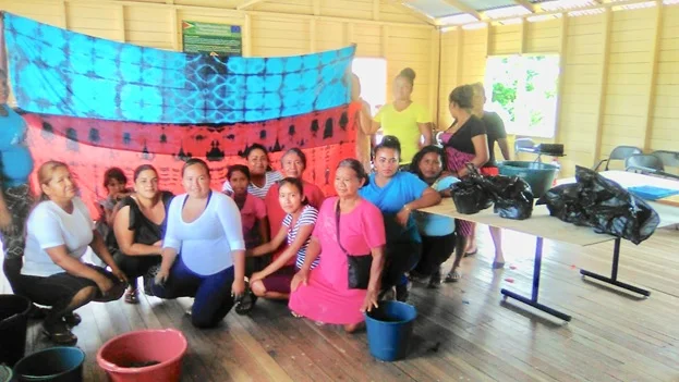 Tie-Dye class at Mashabo, Region No. 2, Essequibo, 2019