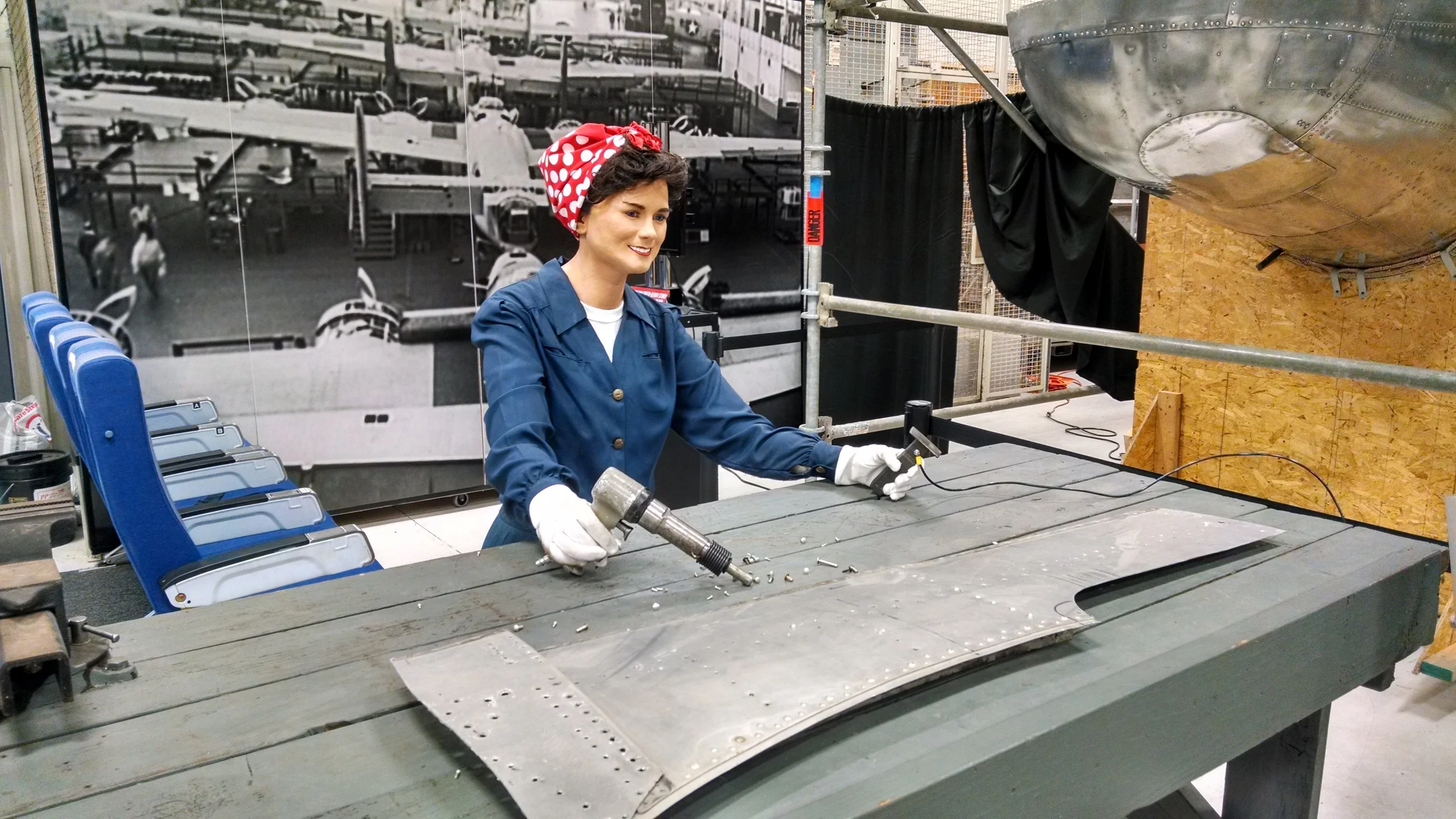 Rosie the Riveter hard at work