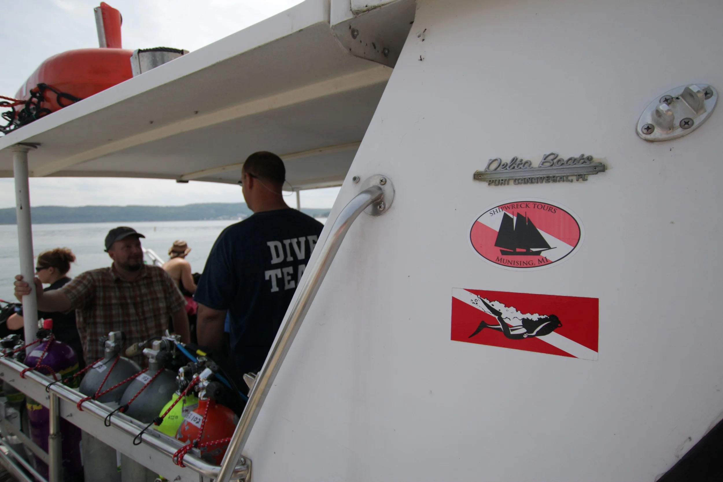 The dive team, awaiting a quick leave aboard the Wreck Express