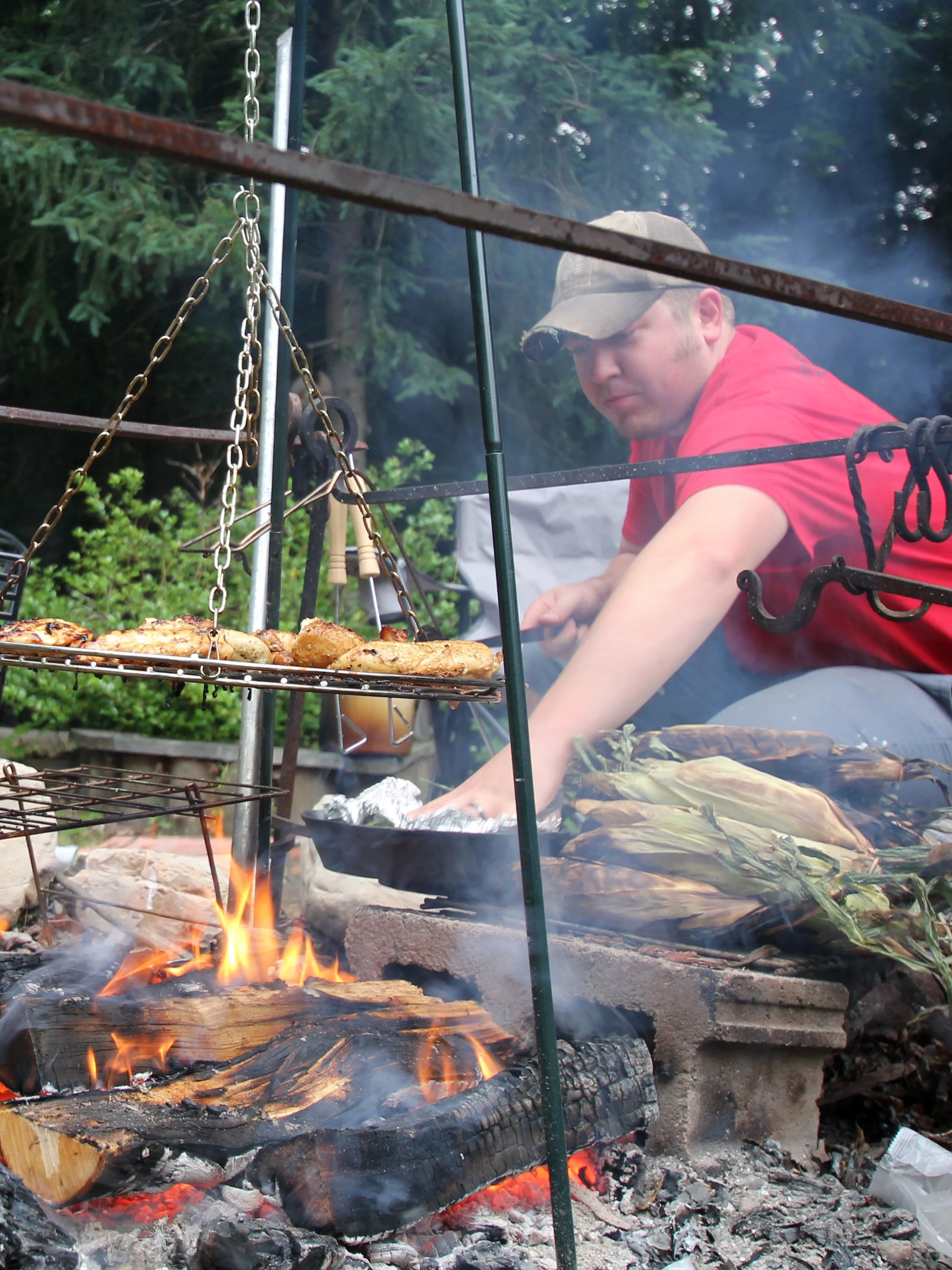 Nothing tastes better than cooking brussel sprouts over an open fire