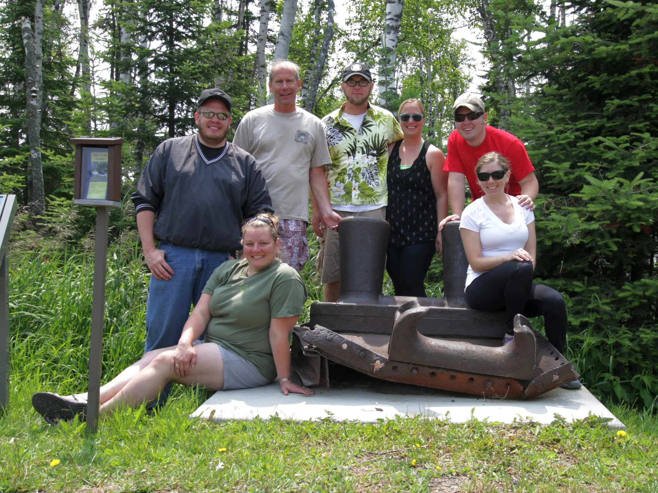 Our insta-buddies from the Twin Cities of Minneapolis and St. Paul. The bitts in the picture were salvaged from the Madeira wreck.