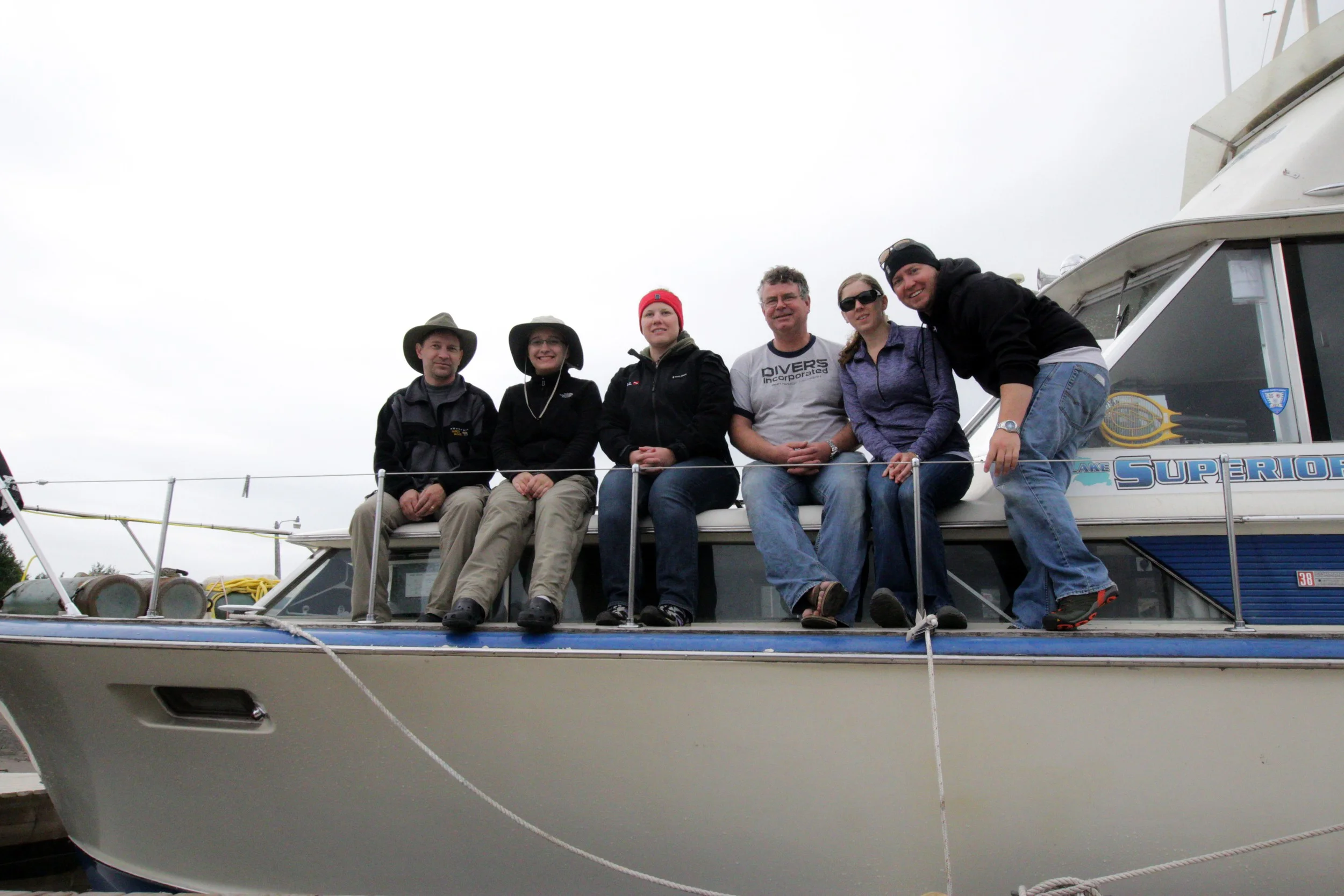 The whole group from the July 2014 Diver's Incorporated trip to Isle Royale.