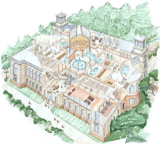 Plan of the Friederichsbad. Photo courtesy of Carasana