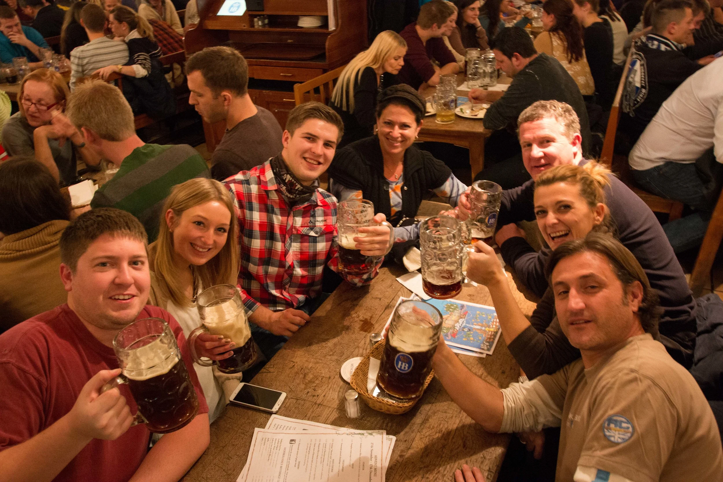 Our tablemates at Hofbrauhaus! Such a fun table!