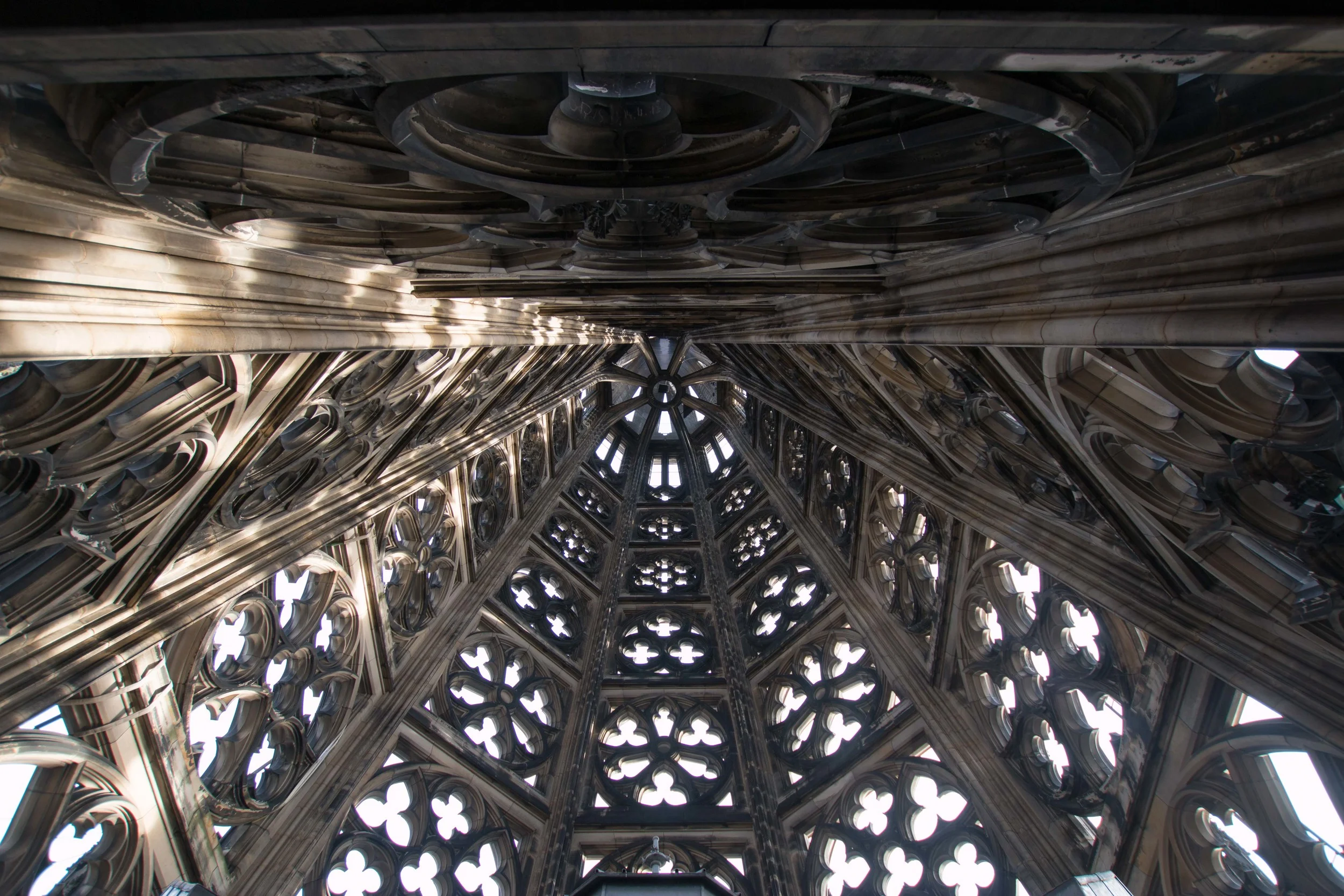 View looking up in the top of the tower. Simply stunning!