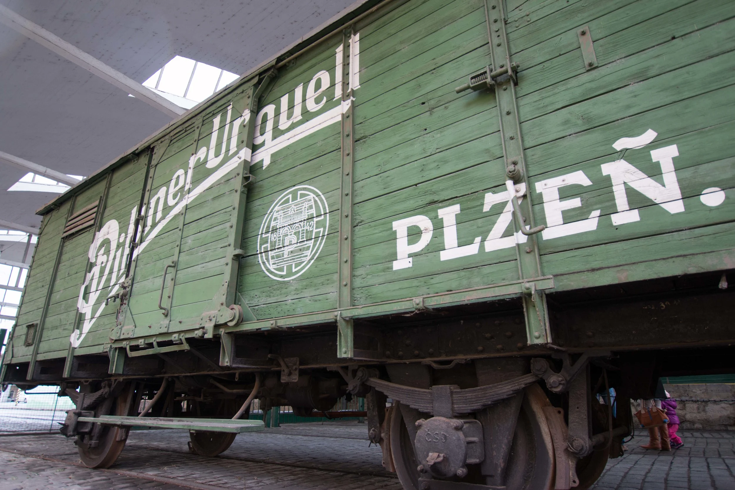 One of the old fashioned beer delivery train cars