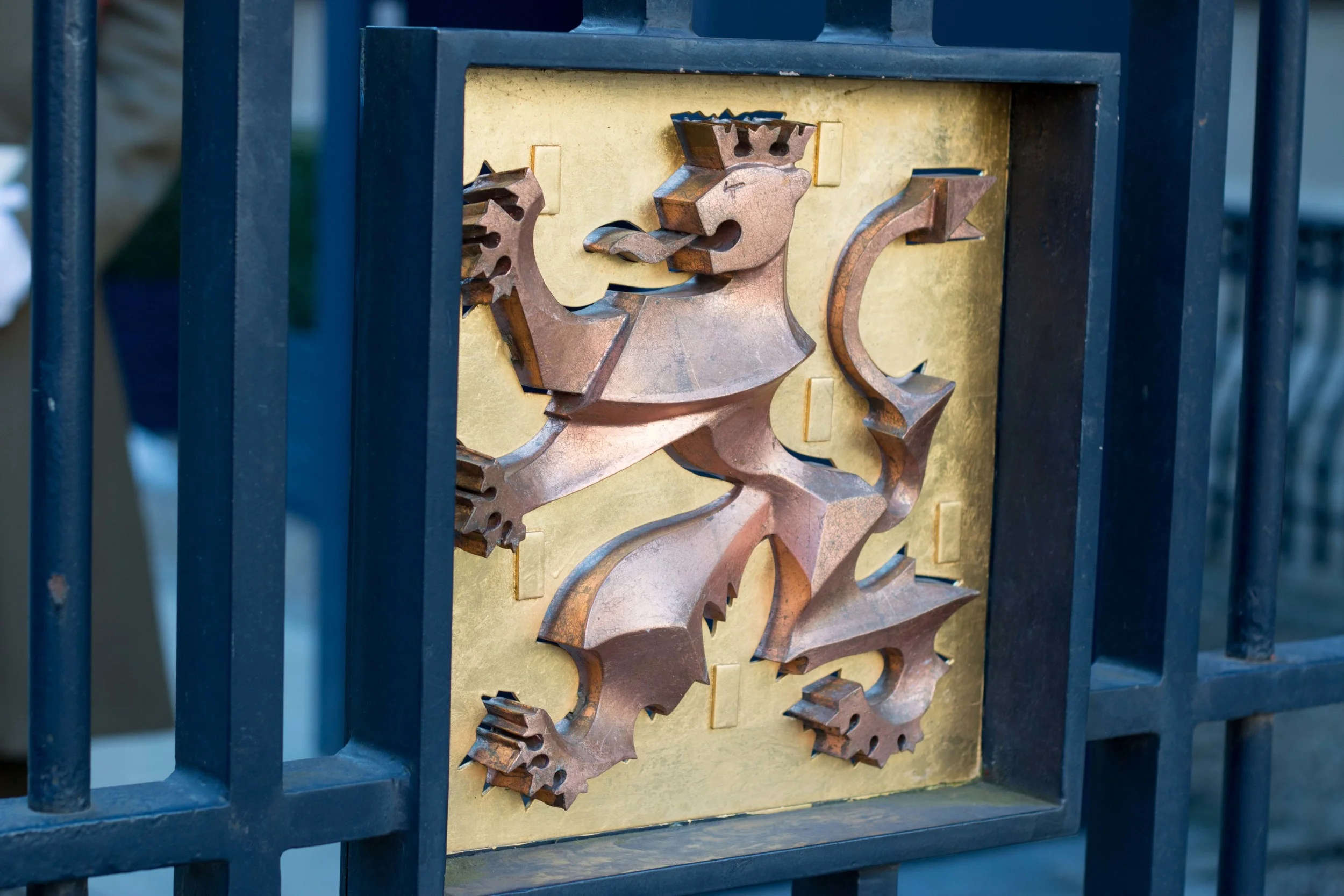Grand Duchy Lion on the metal gates