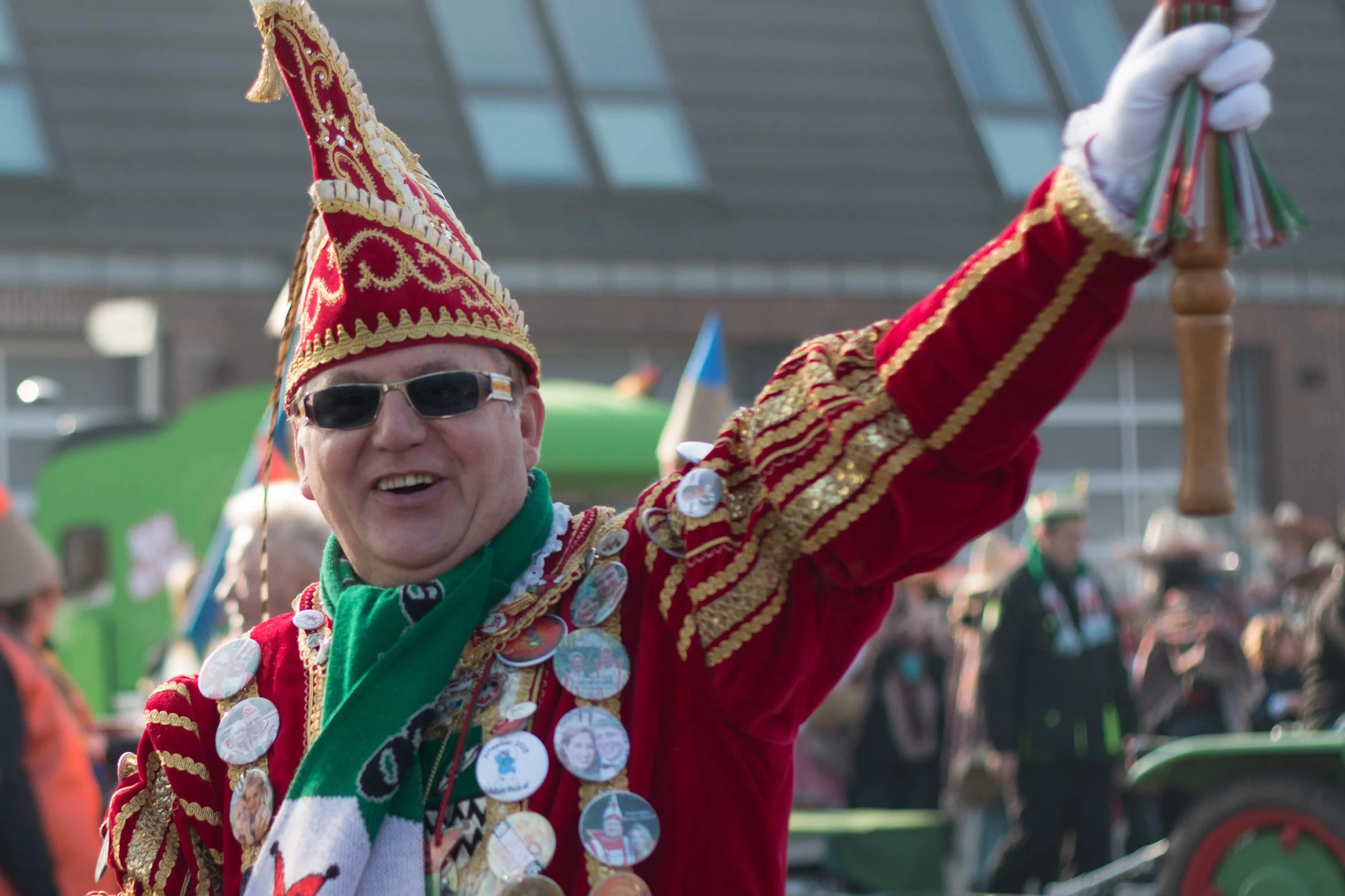 one of the karneval OFFICIALS. They had some pretty sweet hats!