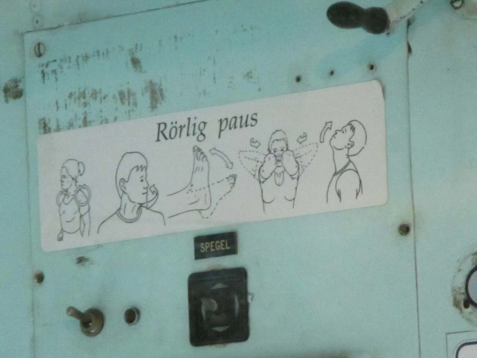 Rest instructions for the tram driver