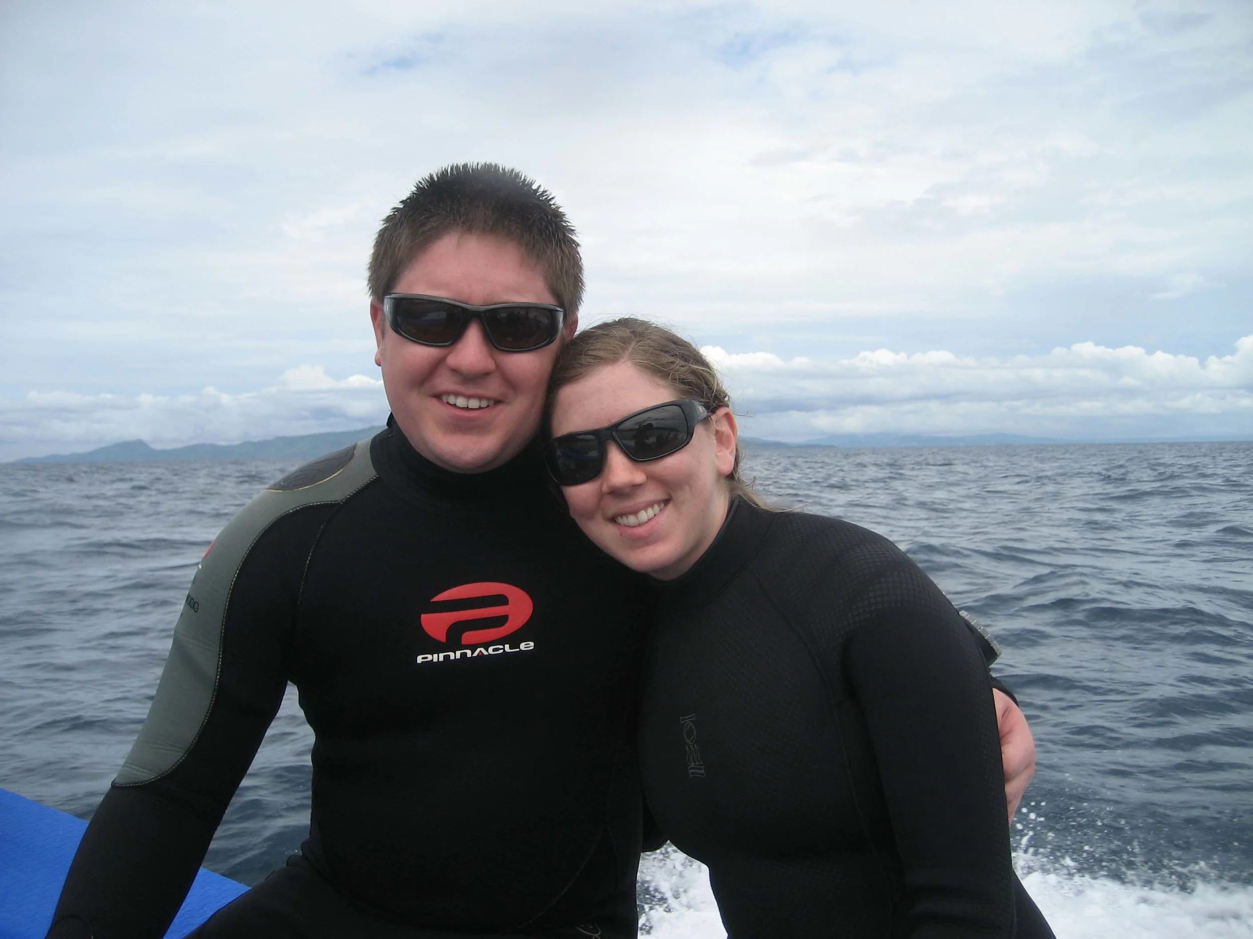 Hanging out on the boat after finishing a dive in the Philippines