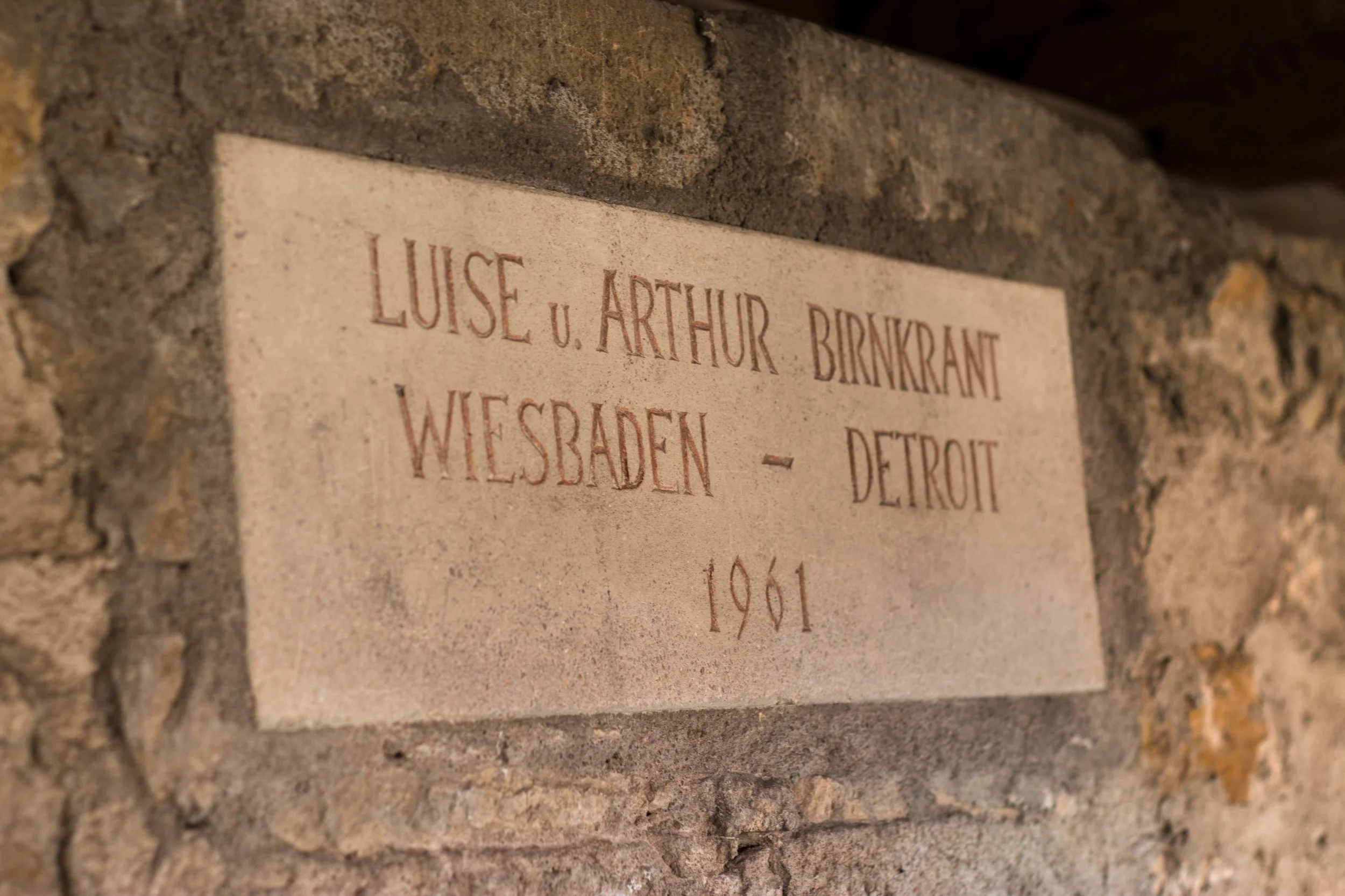 You can make a donation to help preserve the wall and get a stone with your name on it. We found this one from a couple in Detroit! Yay Michigan!