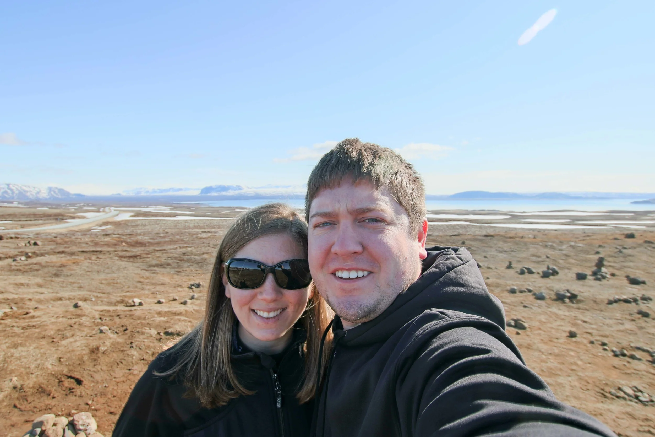 Aaron and I with the Silfra valley in the background