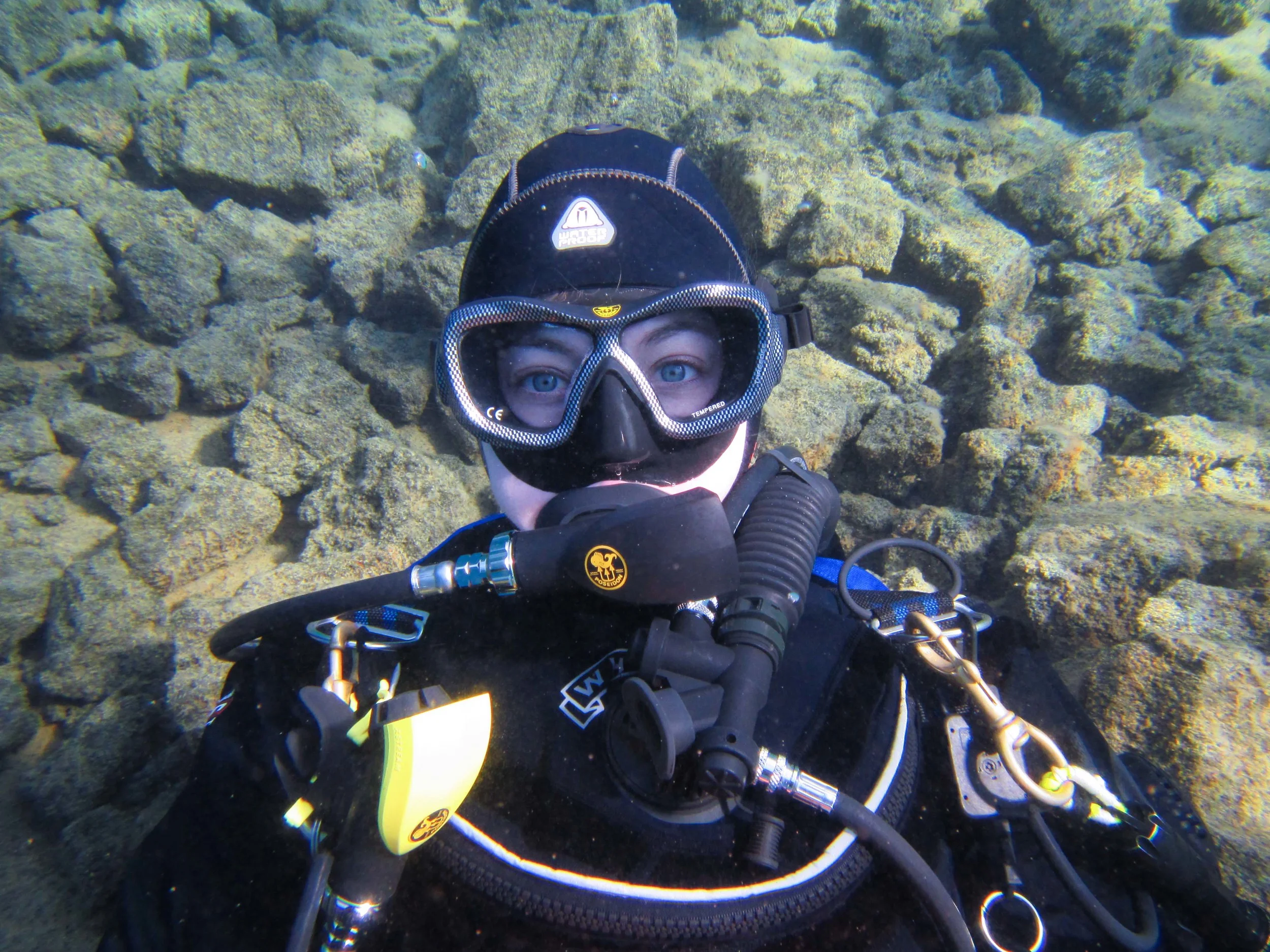 RELAXING after a great dive